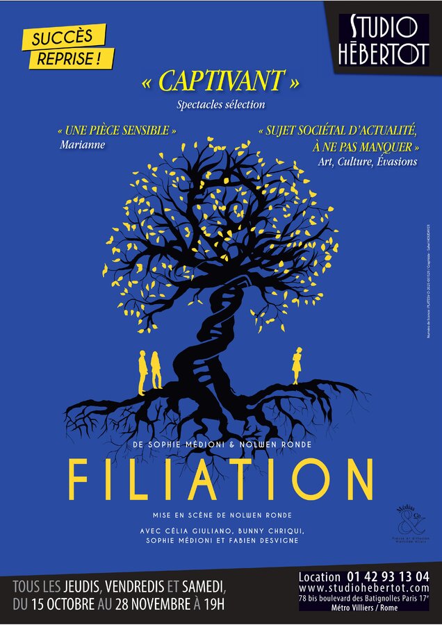 Affiche du spectacle Filiation