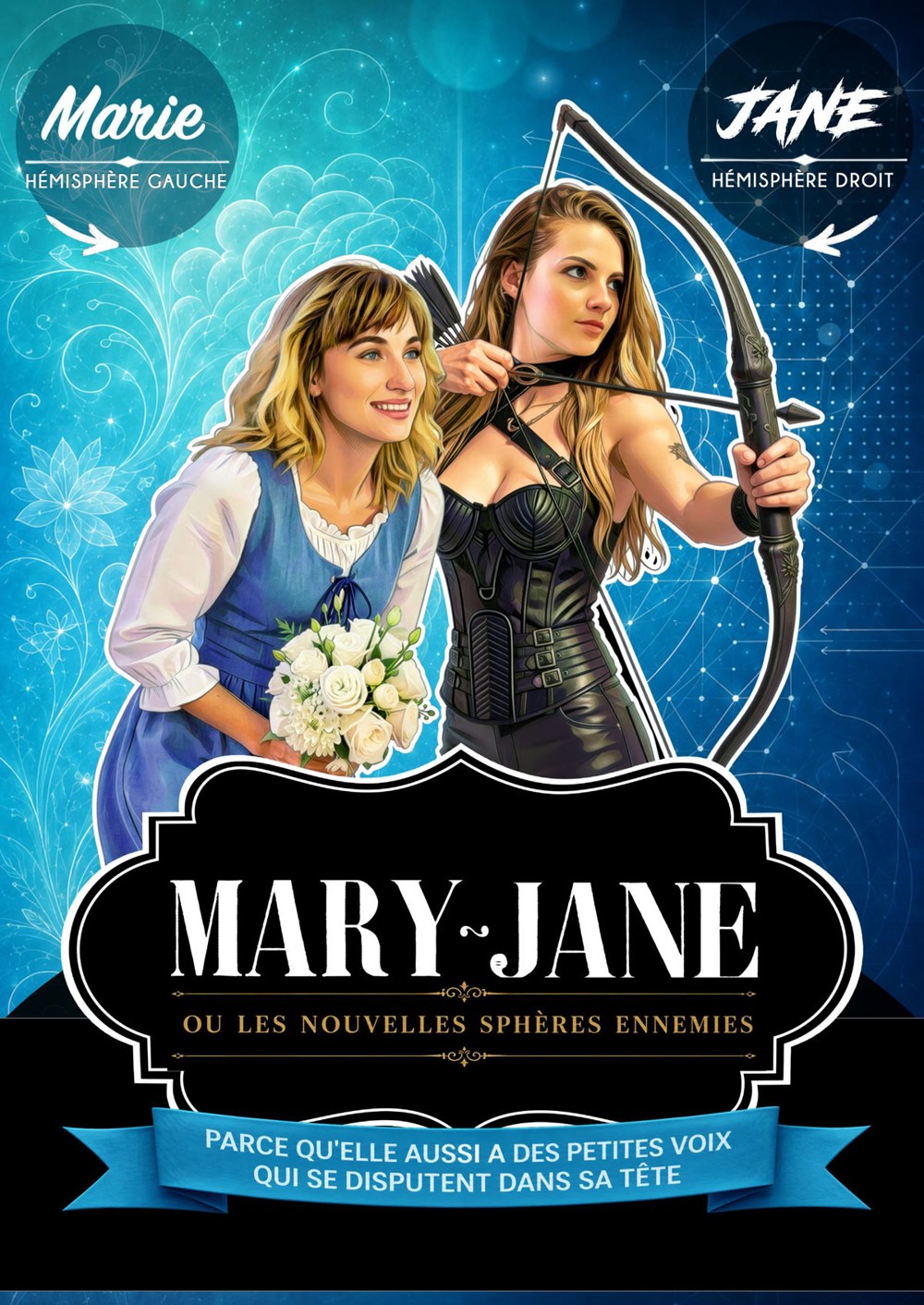 Affiche du spectacle Mary-Jane ou les nouvelles sphères ennemies