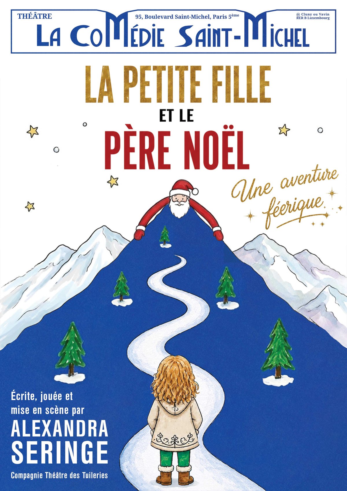 Affiche du spectacle La petite fille et le Père Noël